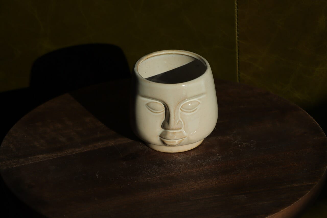 Botanique Face Stoneware Cream White - Ø6 cm