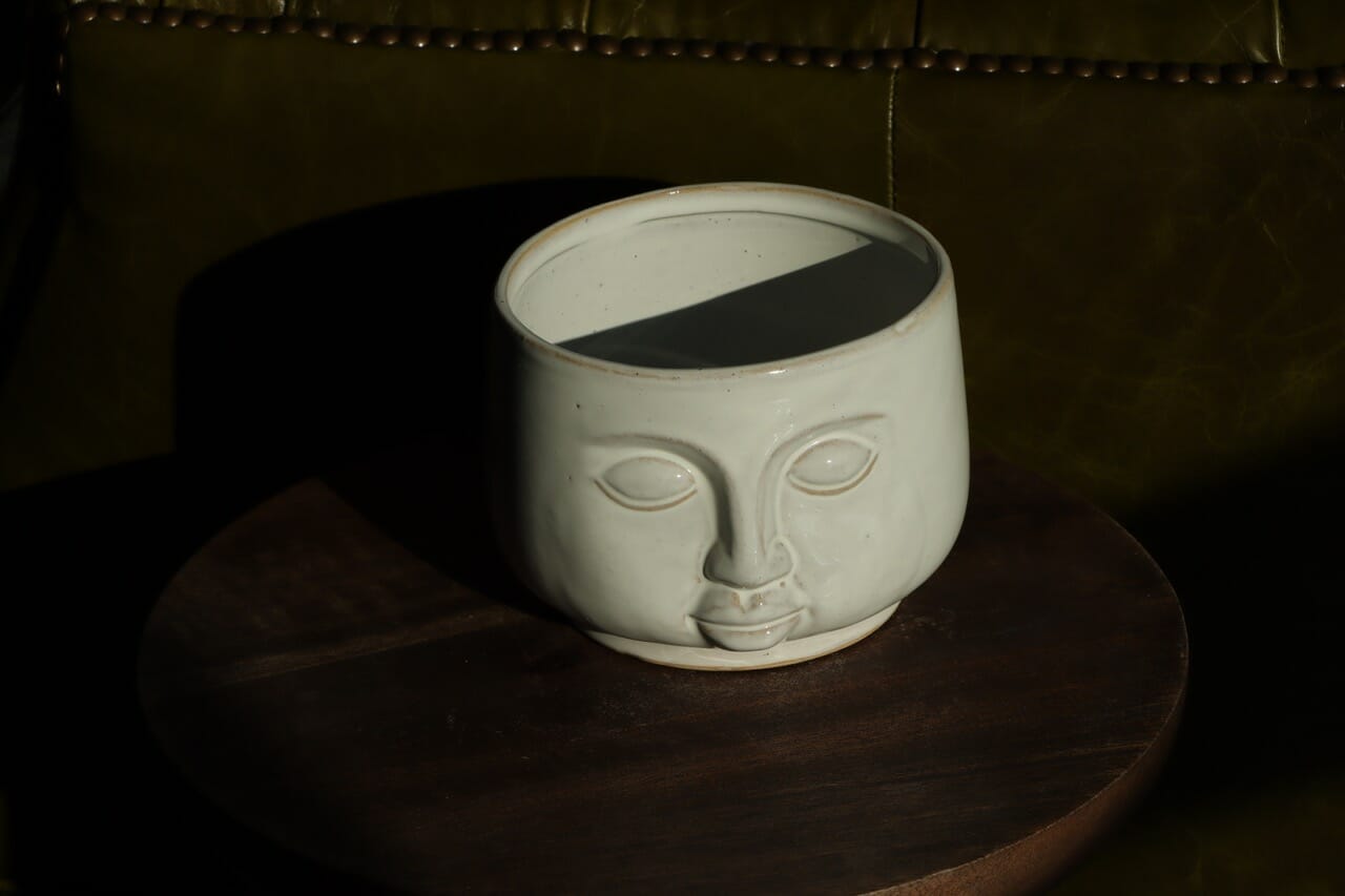 Botanique Face Stoneware White - Ø12 cm