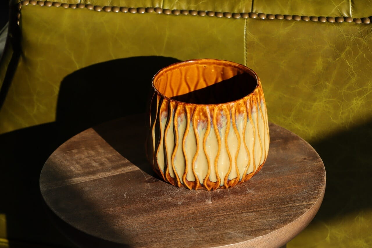 Botanique Wave Stoneware Brown and Beige - Ø10,5 cm