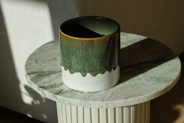 Botanique Glace Cylinder Stoneware Dark Green - Ø 12cm